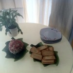 bola de queso con granada